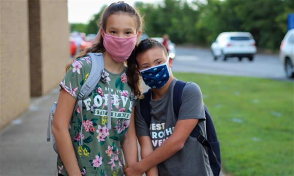 students smile on first day of school